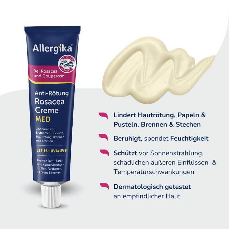 Allergika Anti-Rötung Rosacea Creme Med - 3