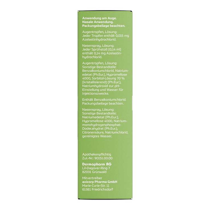 Azelastin axicur Kombi-Pack.0,5mg / ml AT + 1mg / ml NS - 3