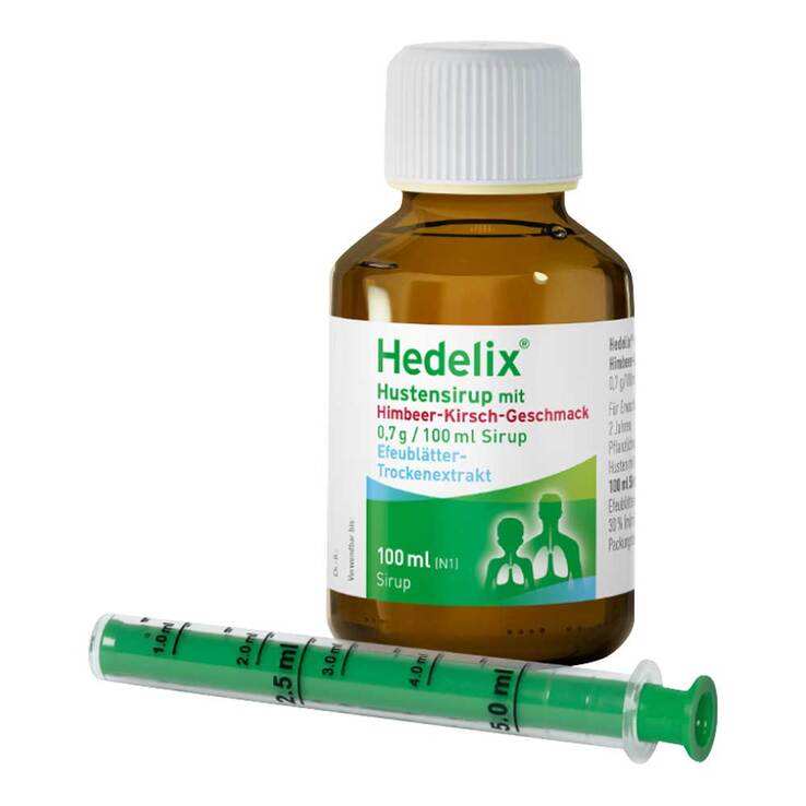 Hedelix Hustensirup mit Himbeer-Kirsch-Geschmack - 1