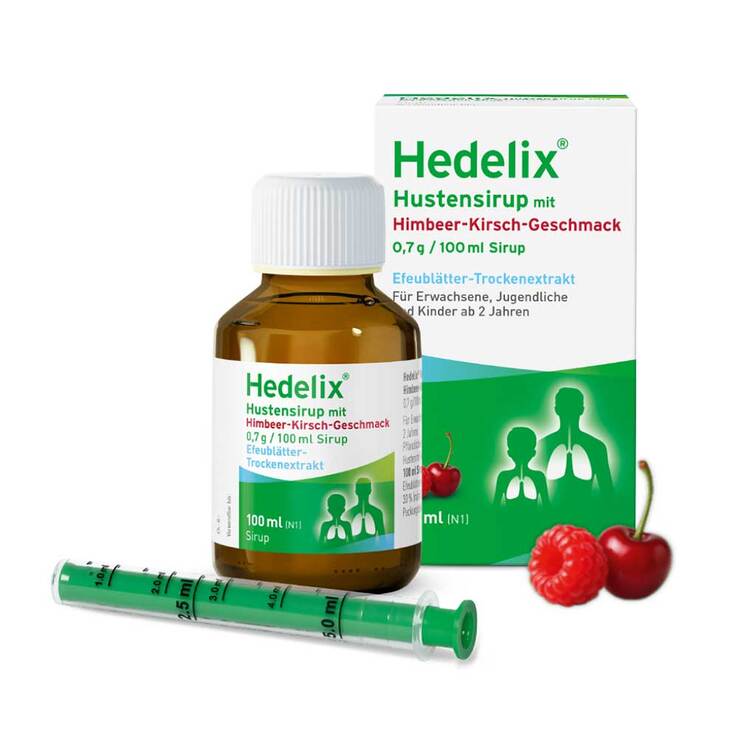Hedelix Hustensirup mit Himbeer-Kirsch-Geschmack - 2