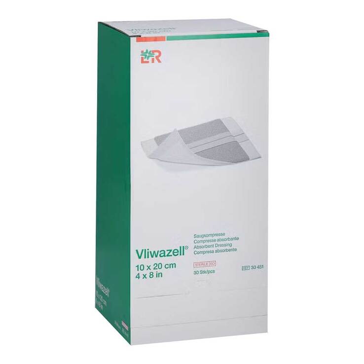 Vliwazell Saugkompressen steril 10x20 cm 30 St