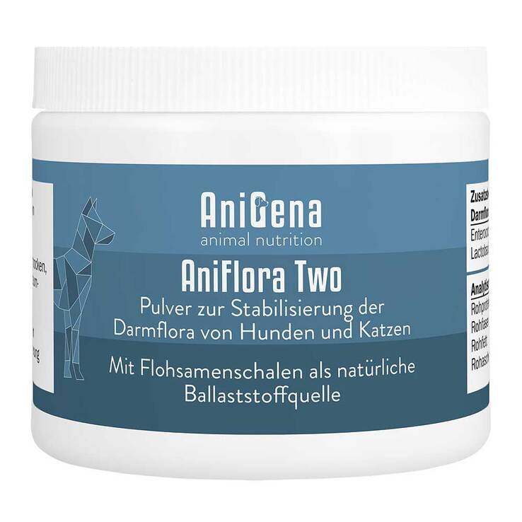 Aniflora Two Darmbakt. + Flohsamensch.Pulver Hunde / Kat. 125 g