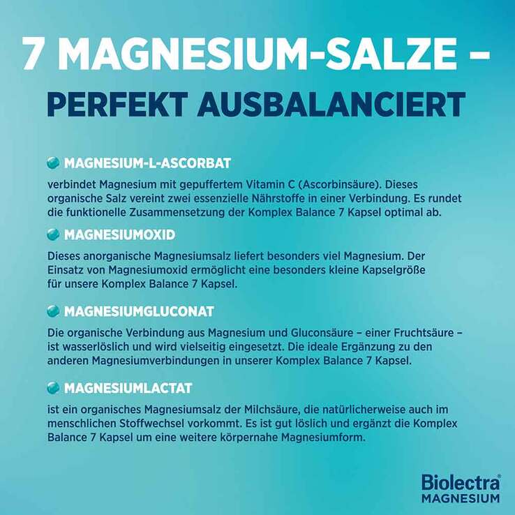 Biolectra Magnesium Komplex Balance 7 Kapseln - 7
