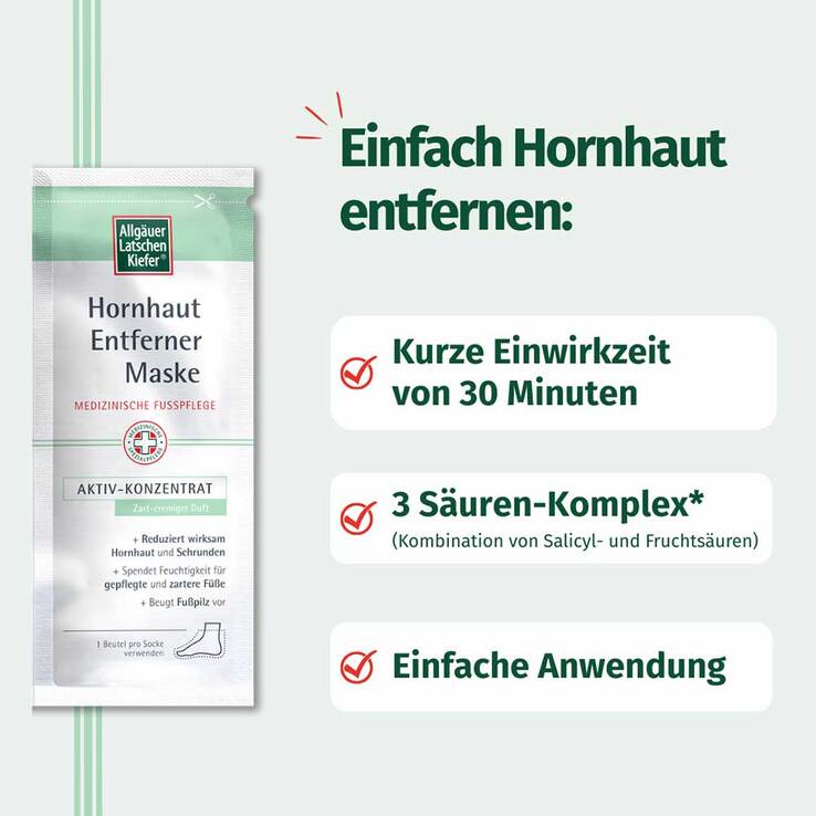 Allgäuer Latschenkiefer Hornhaut Entferner Maske Cremig - 5