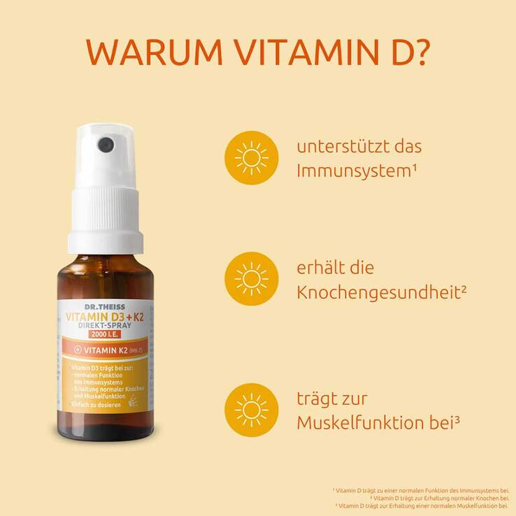 Dr. Theiss Vitamin D3 + K2 Direkt-Spray 2000 I.E. - 3