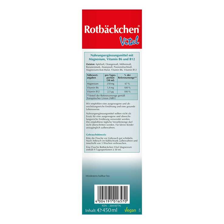 Rabenhorst Rotbäckchen Vital Magnesium Saft - 3