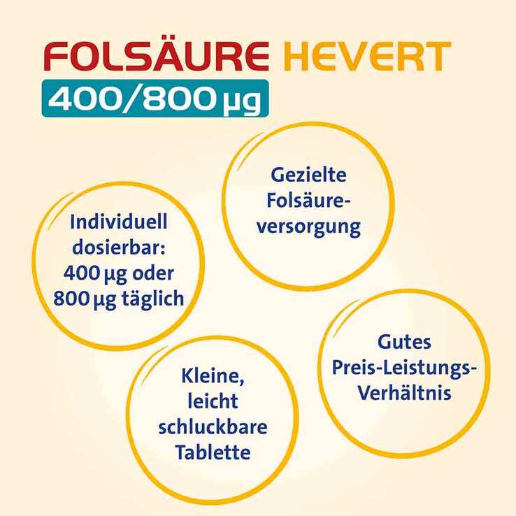 Folsäure Hevert 400 / 800 µg Tabletten - 2